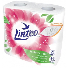 Linteo Care & Comfort Toilettenpapier weiß 150 Stück 2lagig 17 m, 4 Stück