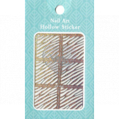Nail Accessory Hollow Sticker Nagelschablonen mehrfarbige Streifen 1 Blatt