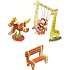 Hölzerne Spielplatz Puzzle Schaukel 20 x 15 cm