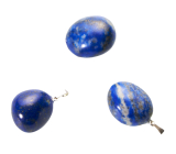 Lapislazuli Trommel Anhänger Naturstein, 2,2-3 cm, 1 Stück, Harmonie Stein