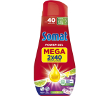 Somat Gel für Geschirrspüler All in 1 Zitrone & Limette. 2× 720 ml, 80 Waschladungen