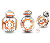 Sterling Silber 925 Marvel Star Wars Droide BB-8, Armband Perle