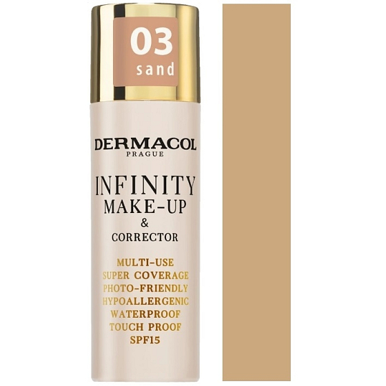 Dermacol Infinity Mehrzweck-Make-up und Concealer 03 Sand 20 g