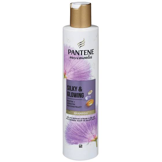 Pantene Pro-V Miracles Silky & Glowing Shampoo für beschädigtes und trockenes Haar 250 ml