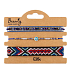 Allbi Blaues Auge Armbänder bunt, verstellbare Größe, Set 3 Stück
