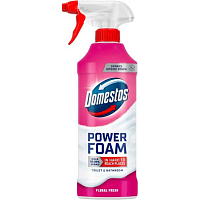 Domestos Reinigungsschaum in der Sprühdose für Toilette und Badezimmer Power Foam Floral Fresh 435ml