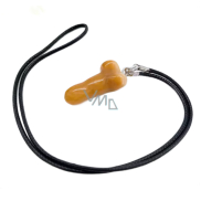 Aventurin oranžový Penis amulet pro plodnost, přívěsek přírodní kámen ručně broušený 3 cm, kámen štěstí a prosperity