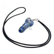 Sodalit Penis amulet pro plodnost, přívěsek přírodní kámen ručně broušený 3 cm, kámen komunikace