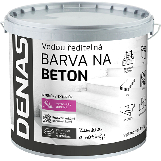 DENAS NA BETON Decklack für Beton, 0905 grau rutschfest, 5 kg
