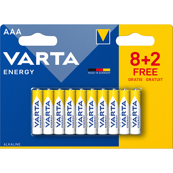 Varta Energy AAA Batterien, 8+2 Stück