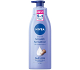Nivea Smooth Sensation cremige Körpermilch für trockene Haut mit Pumpe 400 ml