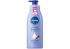 Nivea Smooth Sensation cremige Körpermilch für trockene Haut mit Pumpe 400 ml