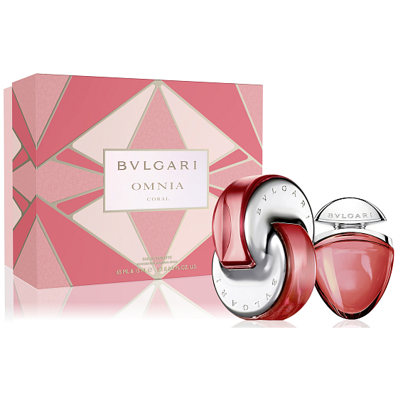 Bvlgari Omnia Koralle Eau de Toilette 65 ml + Eau de Toilette 15 ml, Geschenkset für Frauen