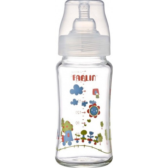 Baby Farlin Babyflaschenglas mit weitem Hals 3+ Monate 240 ml ABB-B001-24
