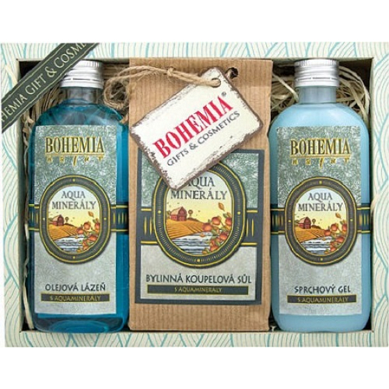 Böhmen Geschenke Aqua Minerals Duschgel 100 ml + Badesalz 150 g + Ölbad 100 ml, Kosmetikset