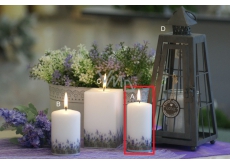 Lima Lavendel Duftkerze weiß Zylinder 50 x 100 mm 1 Stück