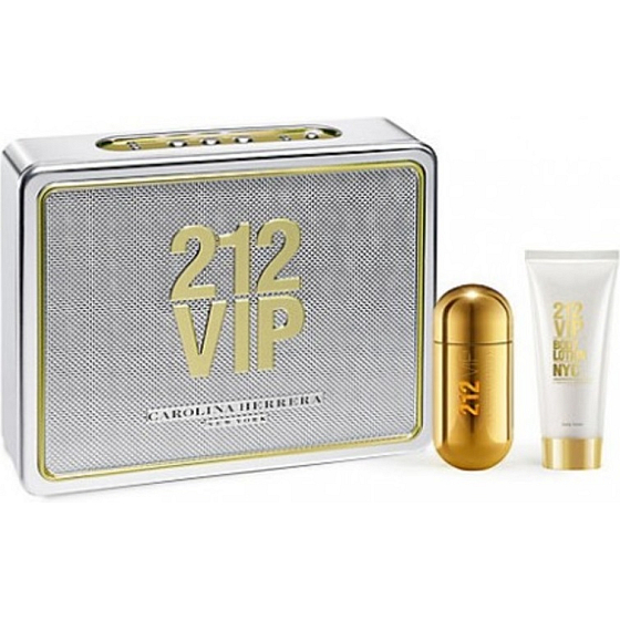Carolina Herrera 212 VIP Women parfümiertes Wasser 50 ml + Körperlotion 75 ml, Geschenkset