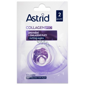 Astrid Collagen Pro Straffende + verjüngende Hautmaske für alle Hauttypen 2 x 8 ml