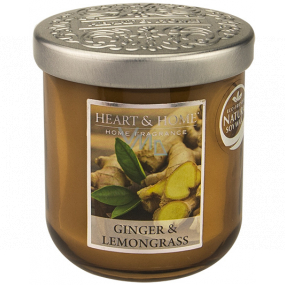 Heart & Home Ginger und Lemongrass Soy Duftkerzenmedium brennt bis zu 30 Stunden 115 g