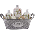 Bohemia Gifts Coconut Hair Shampoo 250 ml + Duschgel 250 ml + Badeschaum 500 ml + funkelnde Bombe 100 g + Toilettenseife 100 g + Dose, Kosmetikset