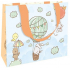 Nekupto Geschenktasche aus Papier luxuriös 23 x 17,5 x 10 cm Tiere im Heißluftballon 2040 LFM