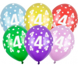 Ditipo Latex Luftballons aufblasbar Metall Mix Farben Nr. 4 30 cm 6 Stück