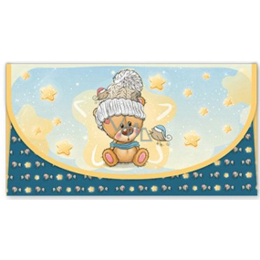 Nekupto Wunsch Geld Umschlag Weihnachten Teddybär 116 x 220 mm