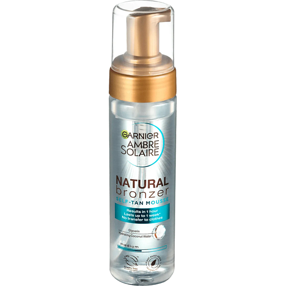 Garnier Ambre Solaire Natural Bronzer Selbstbräunungsmousse mit Kokosnusswasser 200 ml