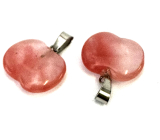 Kristall Erdbeere Apfel der Erkenntnis Anhänger Naturstein 1,5 cm, Steine