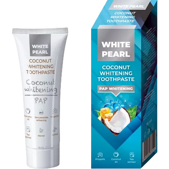 White Pearl Coconut Whitening Aufhellende Zahnpasta 75 ml