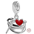 Sterling Silber 925 Liebe zu Venedig, Gondel und Gondoliere, Reise-Armband-Anhänger