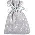 Stoff Velours Tasche mit Glanz grau 12 x 16 cm