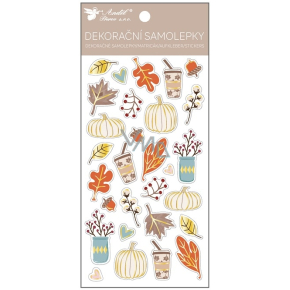 Saisonalen Kunststoffaufkleber Kürbisse 10 x 21,5 cm