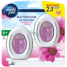 Ambi Pur Bathroom Flower & Spring Badezimmer Lufterfrischer 2 x 7,5 ml, Duopack