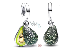 Charm Sterlingsilber 925 Avocado 2-in-1, Anhänger für Armband Essen