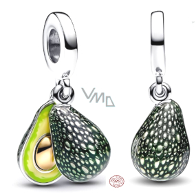 Charm Sterlingsilber 925 Avocado 2-in-1, Anhänger für Armband Essen Charm Sterlingsilber 925 Avocado 2-in-1, Anhänger für Armband Essen