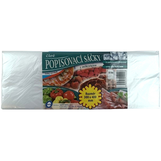 V&CH Verpackung Mikrotüten transparent für den Haushalt zum Einfrieren, blockiert, stark 30 x 40 cm 50 Stück