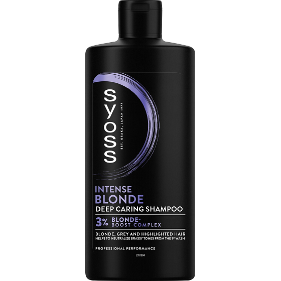 Syoss Blonde & Silver Shampoo für aufgehelltes, blondes und graues Haar, 440 ml