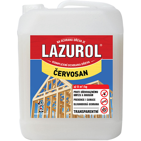 Lazurol Červosan zur Bekämpfung von Holzwürmern, 5 l