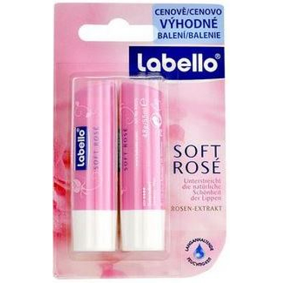 Labello Soft Rosé Lippenbalsam 2 x 5,5 g