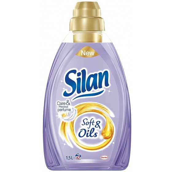 Silan Soft & Oils Care & Precious Parfümöle Lila Weichspülerkonzentrat 42 Dosen 1,5 l