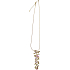Gold Halskette mit rosa Steinen 40 cm