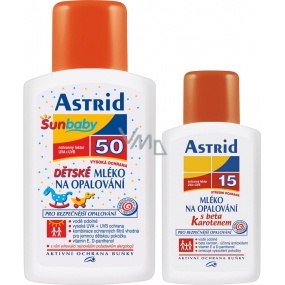 Astrid OF50 Sonnencreme für Kinder 200 ml + OF15 Beta Carotin Sonnencreme für Kinder 100 ml