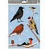 Fensterfolie ohne Kleber Wintervögel und Krähe 30 x 20 cm