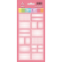 Arch Household Stickers Pastell Set Dunkelrosa 12 Etiketten