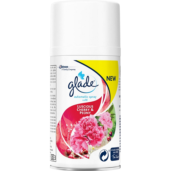 Glade Sense Verführerische Pfingstrose und Sauerkirsche automatische Lufterfrischer Nachfüllung 269 ml Spray