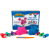 Mad Mattr Kinetic Sandmodellierung Kreatives Set Pink 140 g + Blau 140 g + Cutter 6 Stück