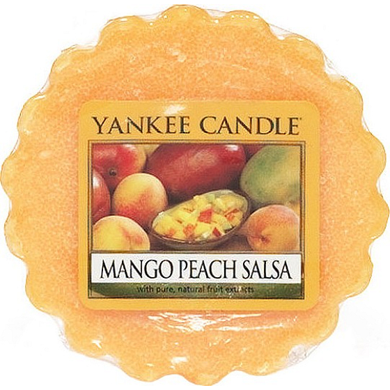 Yankee Candle Mango Pfirsichsalsa - Mango und Pfirsichsalsa duftendes Wachs für Aromalampe 22 g