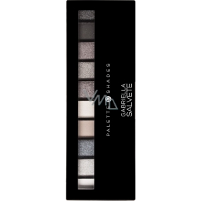 Gabriella Salvete Palette 10 Shades Lidschatten-Palette mit Spiegel und Applikator 03 Grau 12 g