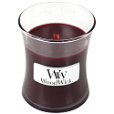 WoodWick Black Cherry - Schwarze Kirsche Duftkerze mit Holzdocht und Deckel Glas klein 85 g